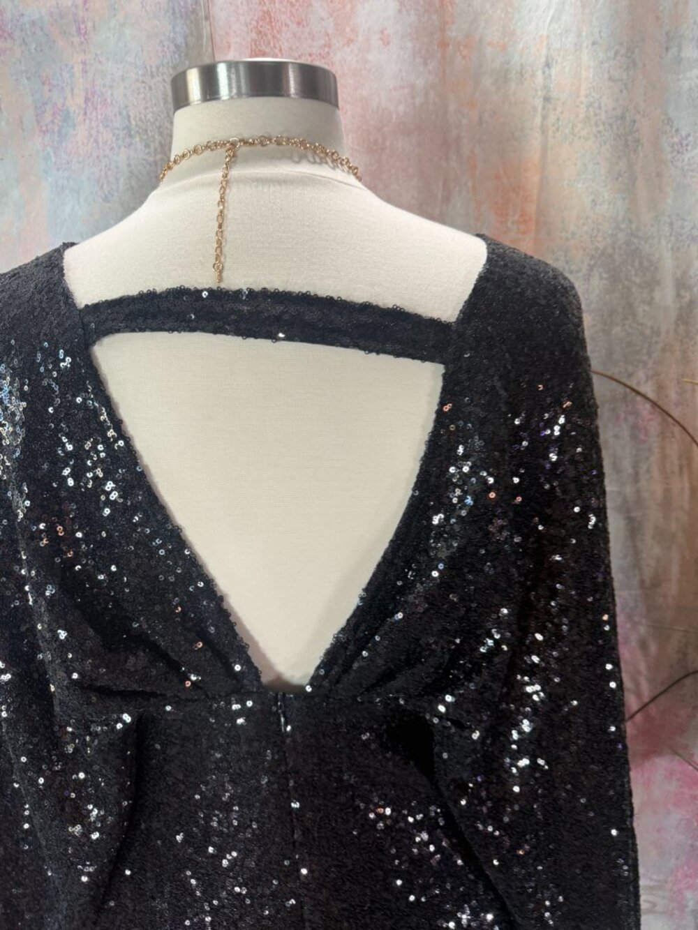 New 📌Babeyond Minimalist Design Shimmering Sequins 1920s Style Formal Dress - Picture 7 of 16